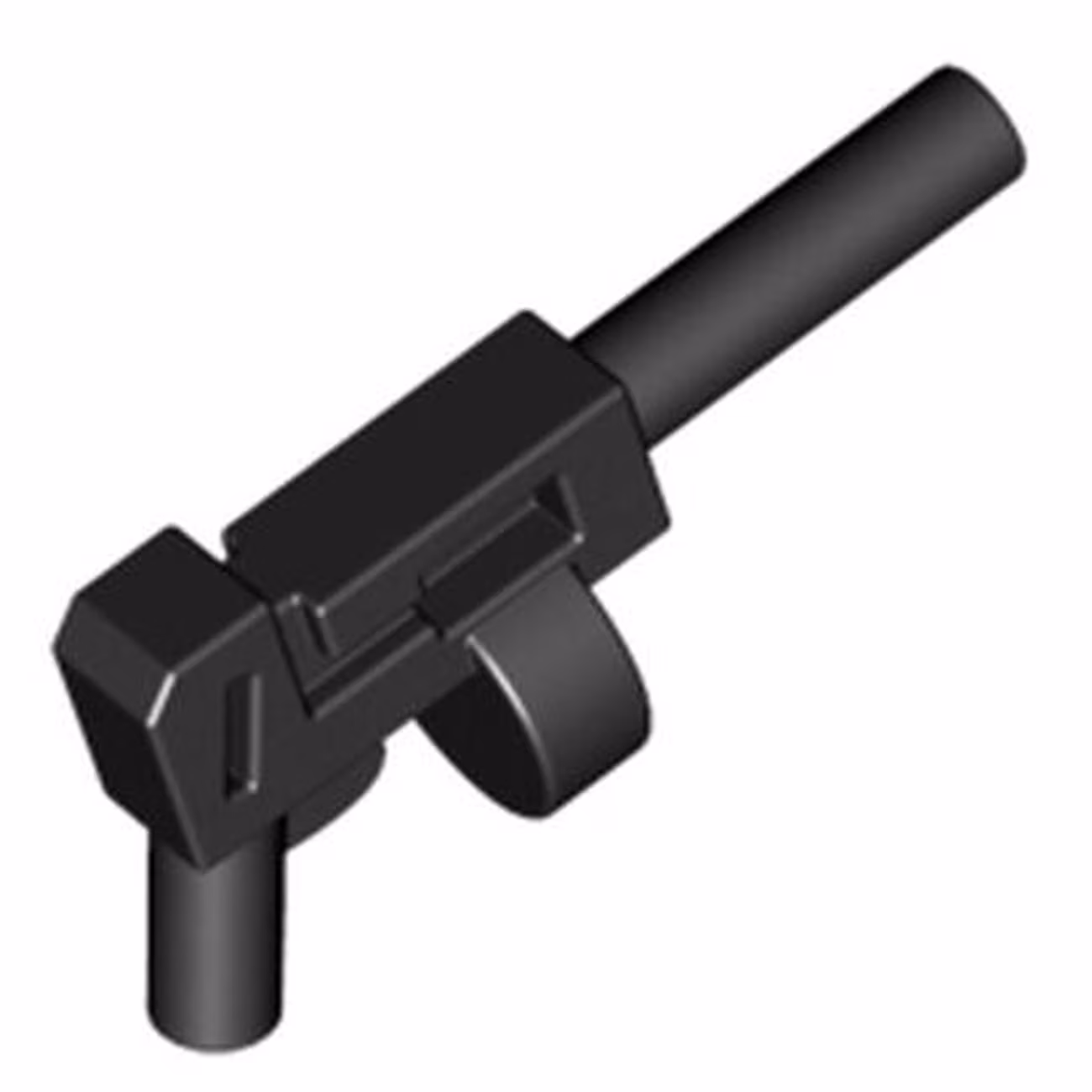 Minifigure, Weapon Gun, Pistol Automatic Long Barrel and Round Magazine (Tommy Gun) Minifigure, Weapon Gun, Pistol Automatic Long Barrel and Round Magazine (Tommy Gun)