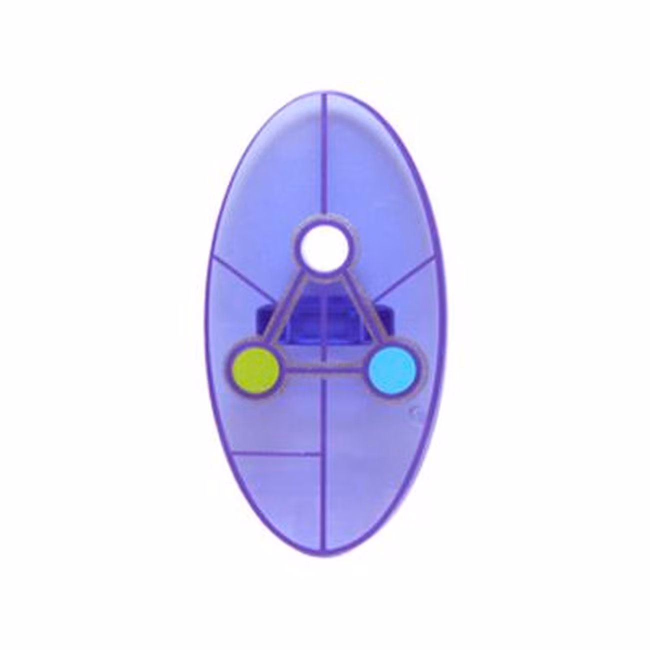 Minifigure, Shield Elliptical with Dimensions Keystone Symbol with White, Lime and Medium Azure Circles Pattern Minifigure, Shield Elliptical with Dimensions Keystone Symbol with White, Lime and Medium Azure Circles Pattern