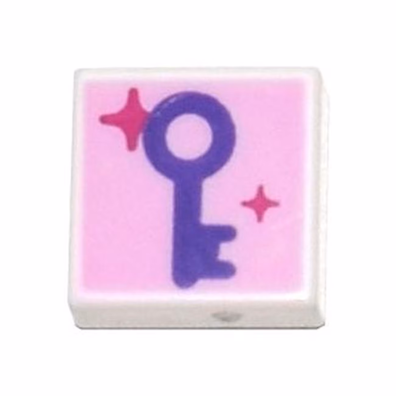 Tile 1 x 1 with Dark Purple Key and Magenta Sparkles on Bright Pink Background Pattern Tile 1 x 1 with Dark Purple Key and Magenta Sparkles on Bright Pink Background Pattern