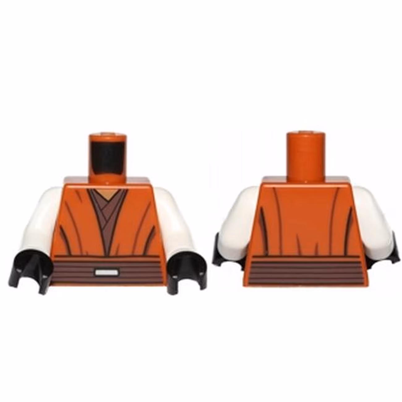 Torso SW Jedi Robe, Reddish Brown Undershirt and Belt Pattern (SW Pong Krell) / White Arms / Black Hands Torso SW Jedi Robe, Reddish Brown Undershirt and Belt Pattern (SW Pong Krell) / White Arms / Black Hands