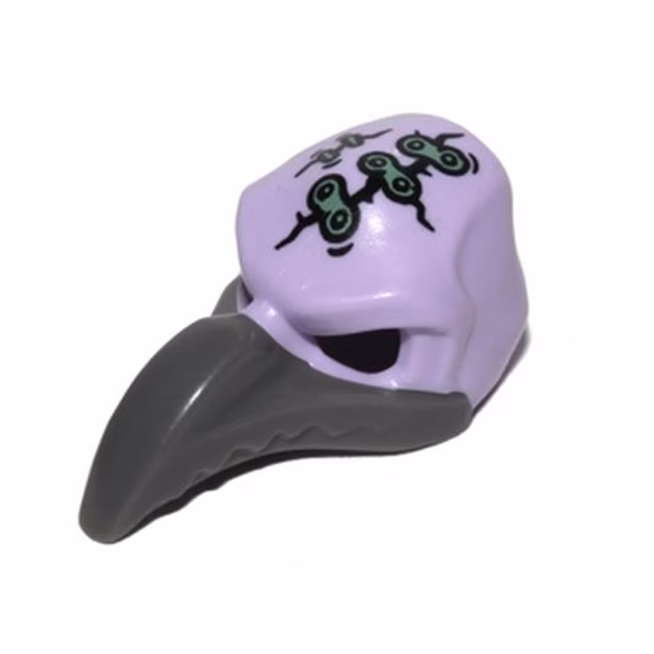 Minifigure, Headgear Mask Bird (Vulture) with Dark Bluish Gray Beak and Head Scars with Plasters Pattern Minifigure, Headgear Mask Bird (Vulture) with Dark Bluish Gray Beak and Head Scars with Plasters Pattern