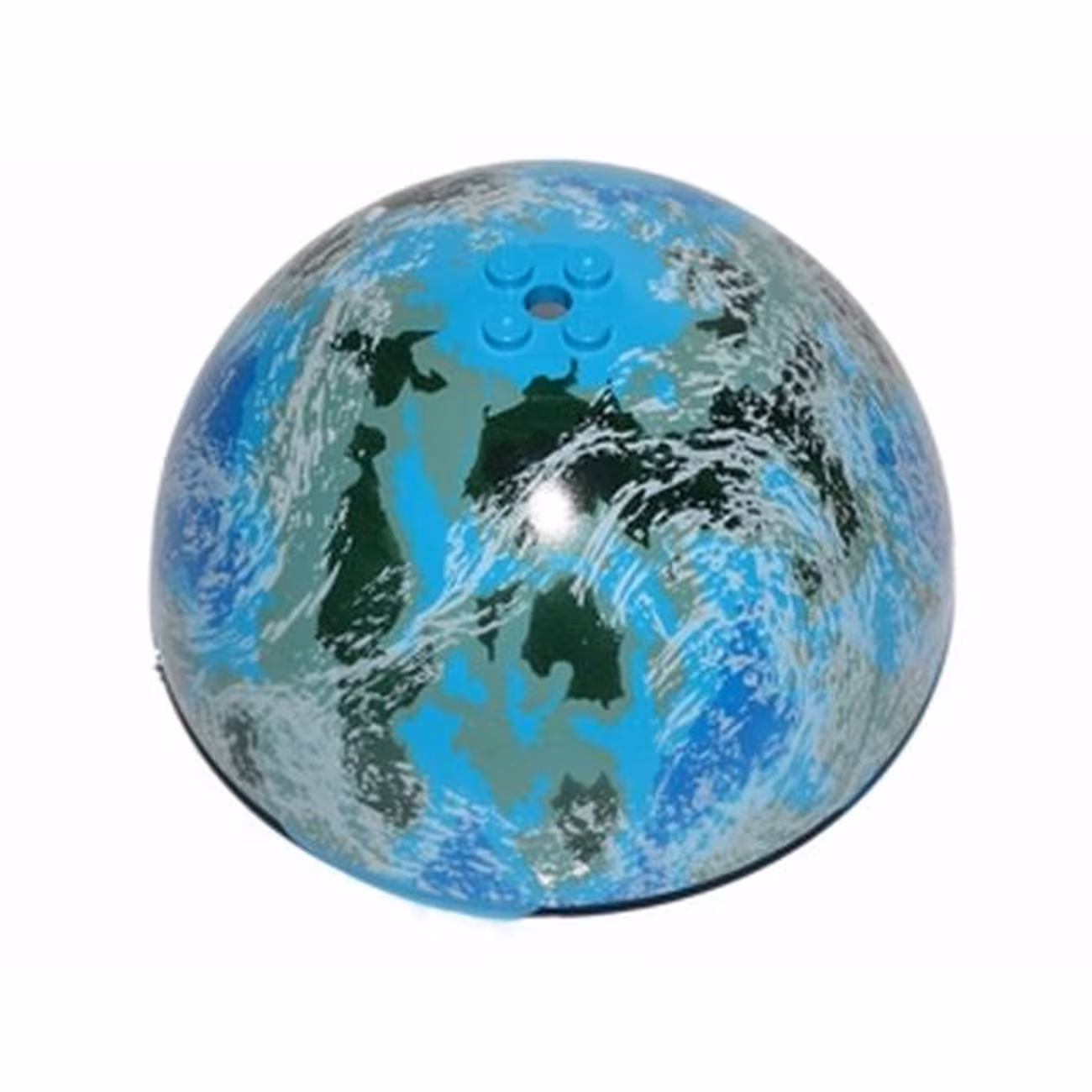 Cylinder Hemisphere 11 x 11, Studs on Top with Blue, Dark Green, Sand Green, and White Planet Pattern (SW Alderaan) Cylinder Hemisphere 11 x 11, Studs on Top with Blue, Dark Green, Sand Green, and White Planet Pattern (SW Alderaan)