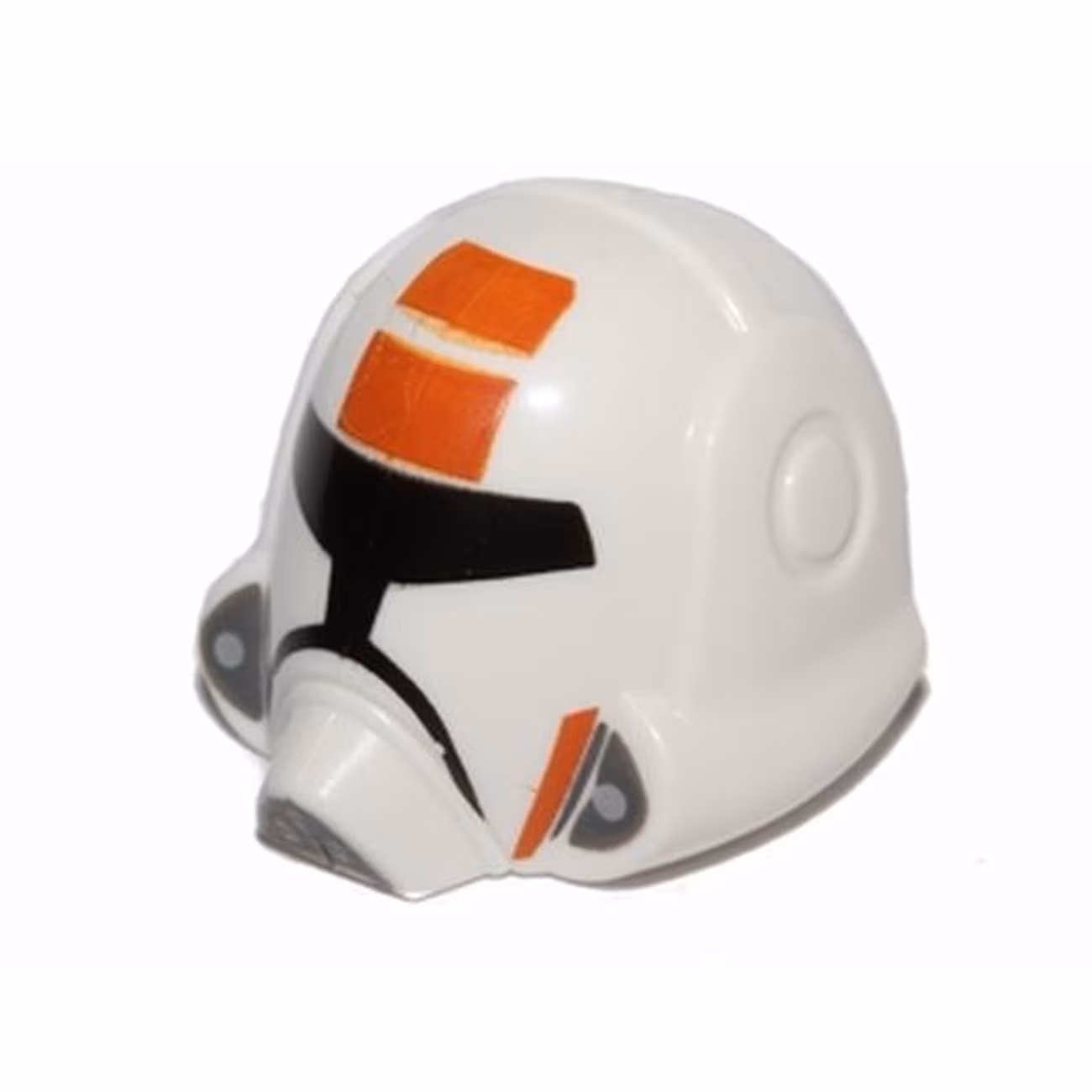 Minifigure, Headgear Helmet SW Republic Trooper with Orange Pattern Minifigure, Headgear Helmet SW Republic Trooper with Orange Pattern