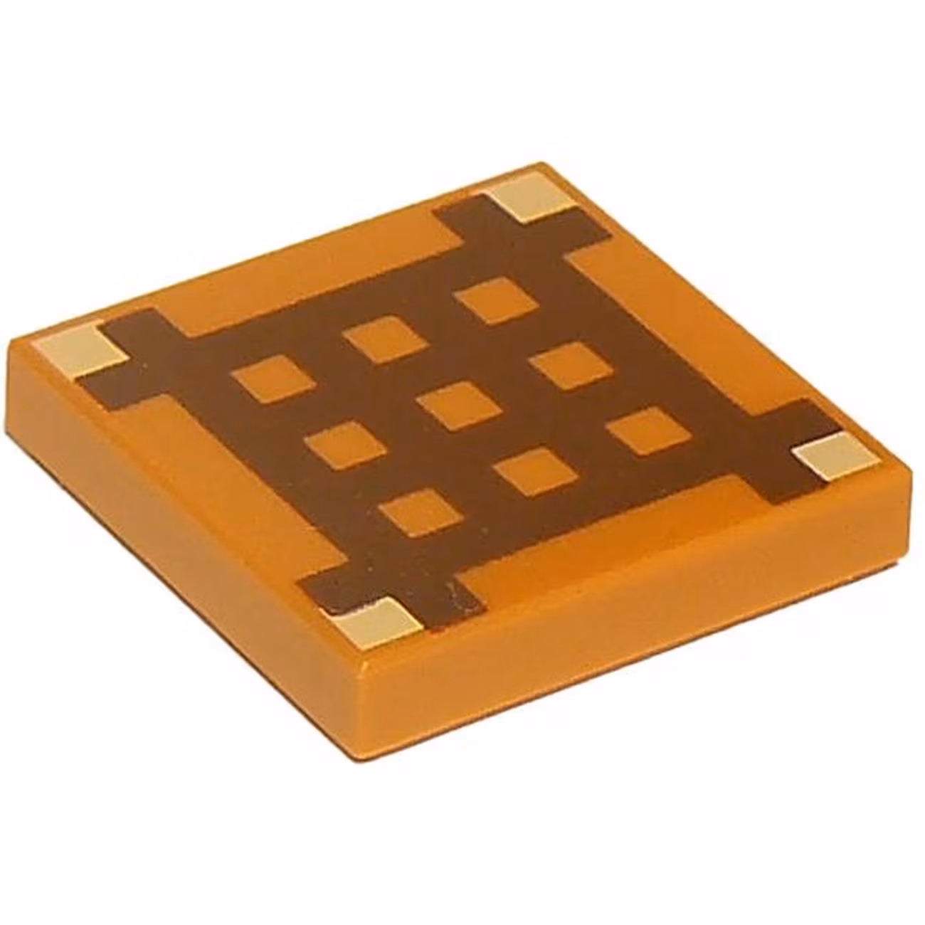 Tile 2 x 2 with Dark Brown Minecraft Crafting Table Grid Pattern Tile 2 x 2 with Dark Brown Minecraft Crafting Table Grid Pattern