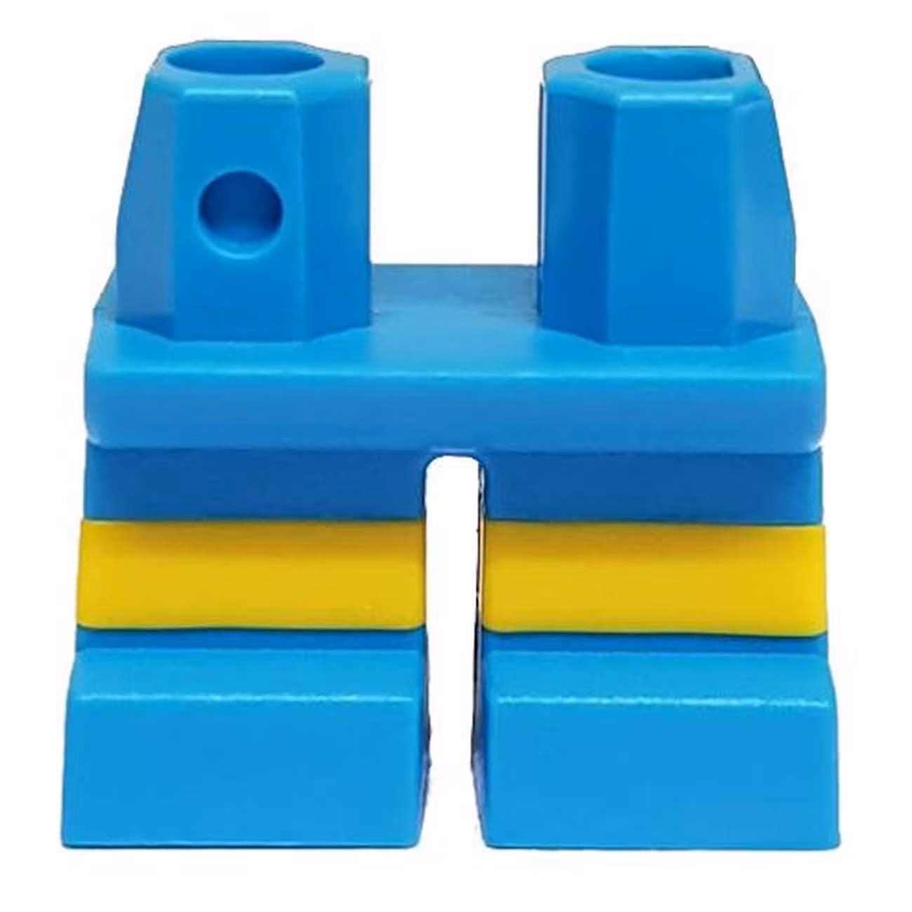 Legs Short with Molded Horizontal Yellow Stripes Pattern Legs Short with Molded Horizontal Yellow Stripes Pattern