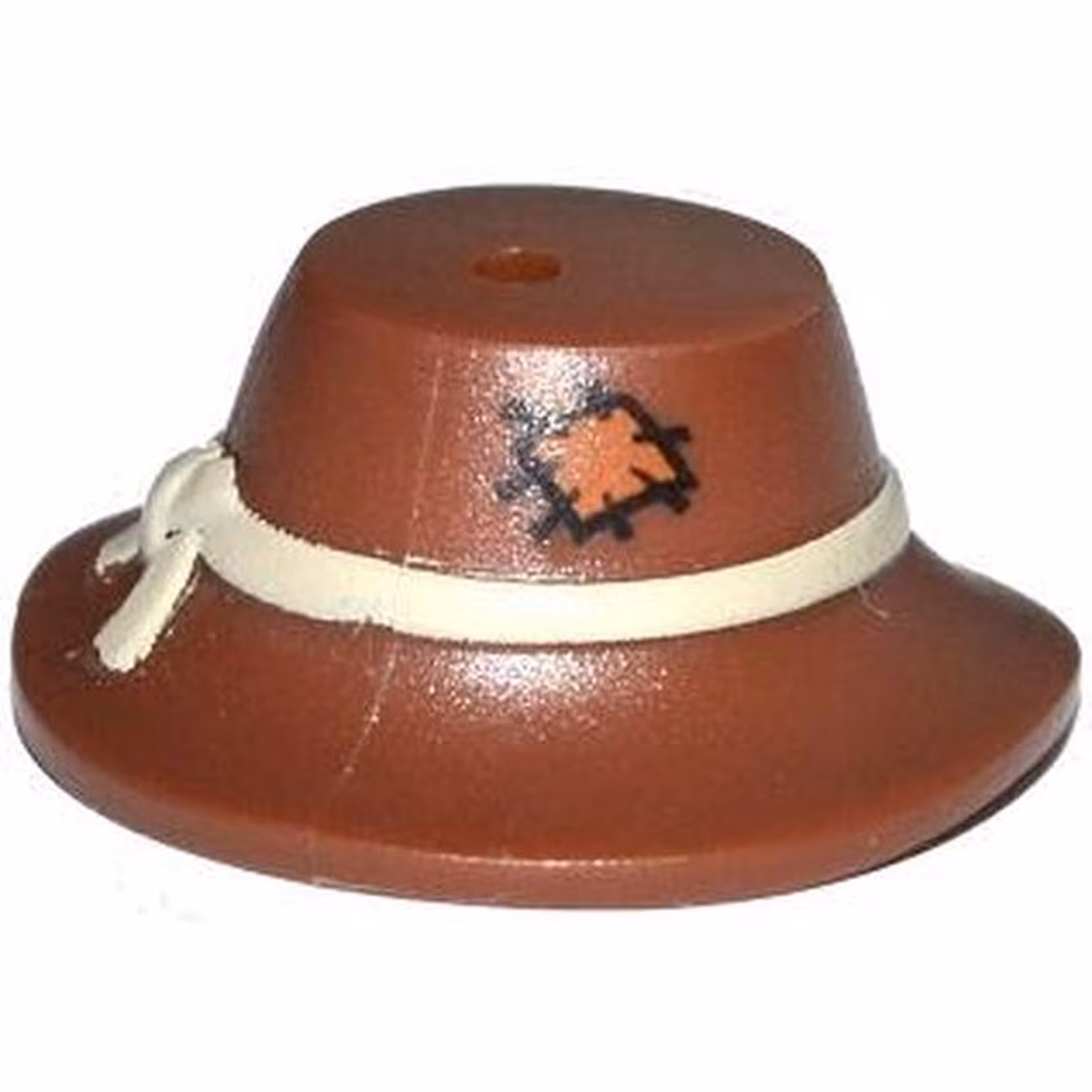 Minifigure, Headgear Hat, Wide Floppy Brim with Knotted Tan Band and Patch Pattern Minifigure, Headgear Hat, Wide Floppy Brim with Knotted Tan Band and Patch Pattern