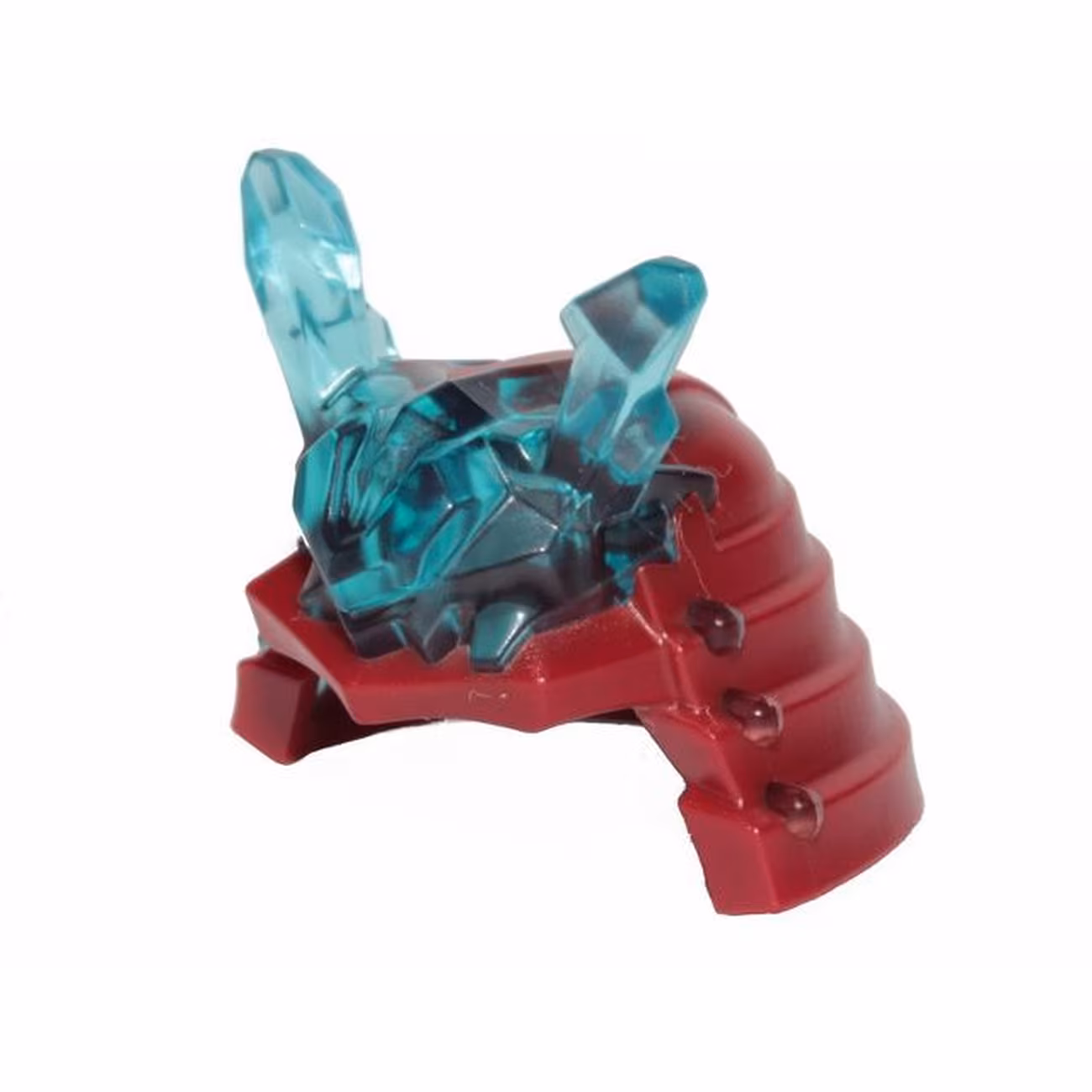 Minifigure, Headgear Helmet Ninja (Ninjago Samurai) with Molded Trans-Light Blue Crystal Horns Pattern Minifigure, Headgear Helmet Ninja (Ninjago Samurai) with Molded Trans-Light Blue Crystal Horns Pattern
