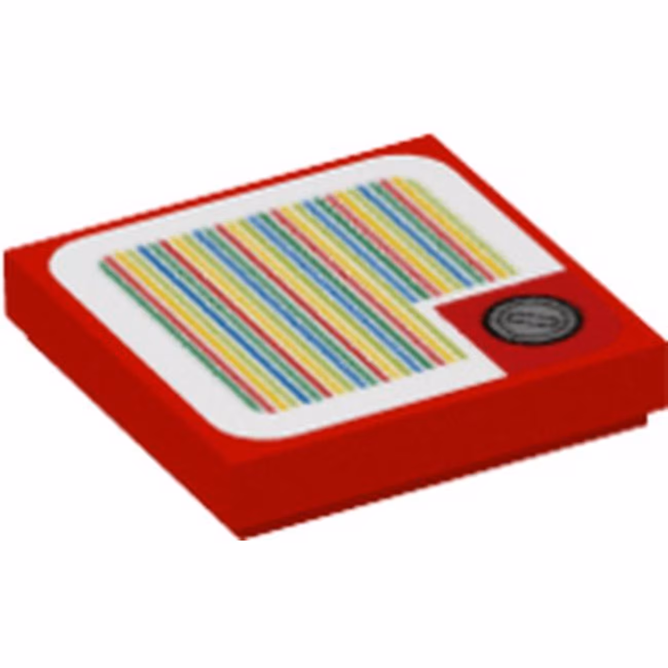 Tile 2 x 2 with Super Mario Scanner Code Coin, Square Corner Pattern (Sticker) - Set 71401 Tile 2 x 2 with Super Mario Scanner Code Coin, Square Corner Pattern (Sticker) - Set 71401