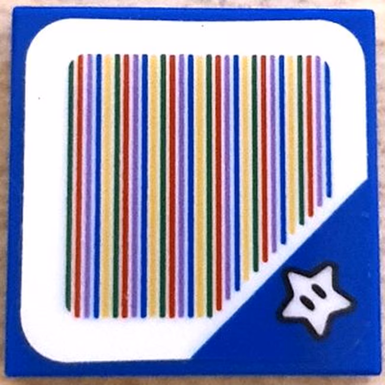 Tile 2 x 2 with Super Mario Scanner Code Super Star Block Pattern (Sticker) - Sets 30389 / 71367 / 71377 / 71383 / 71388 / 71400 / 71419 Tile 2 x 2 with Super Mario Scanner Code Super Star Block Pattern (Sticker) - Sets 30389 / 71367 / 71377 / 71383 / 71388 / 71400 / 71419
