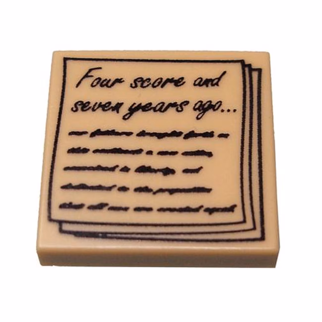 Tile 2 x 2 with 'Four score and seven years ago...' Gettysburg Address Pattern Tile 2 x 2 with 'Four score and seven years ago...' Gettysburg Address Pattern
