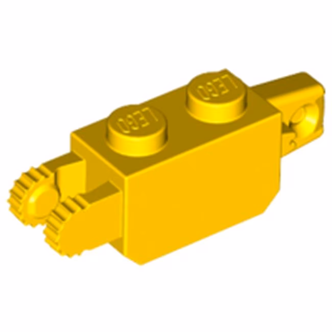 Hinge Brick 1 x 2 Locking with 1 Finger Vertical End and 2 Fingers Vertical End, 9 Teeth Hinge Brick 1 x 2 Locking with 1 Finger Vertical End and 2 Fingers Vertical End, 9 Teeth