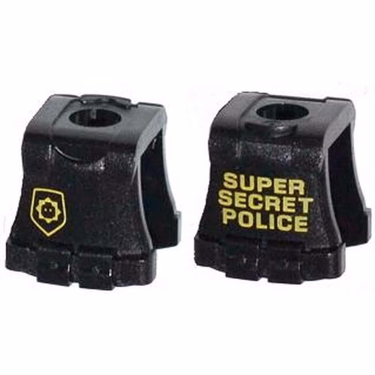 Minifigure Vest Body Armor with Minifigure Head Badge and 'SUPER SECRET POLICE' Pattern Minifigure Vest Body Armor with Minifigure Head Badge and 'SUPER SECRET POLICE' Pattern