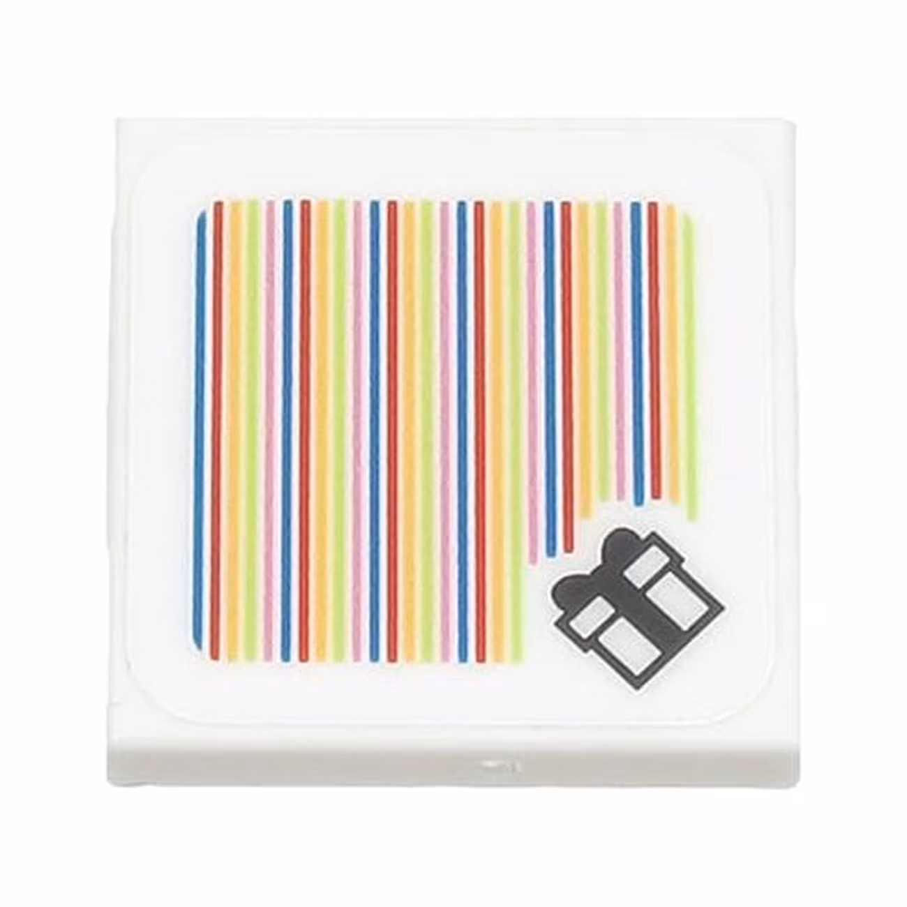 Tile 2 x 2 with Super Mario Scanner Code Gift Box Pattern (Sticker) - Set 71403 Tile 2 x 2 with Super Mario Scanner Code Gift Box Pattern (Sticker) - Set 71403