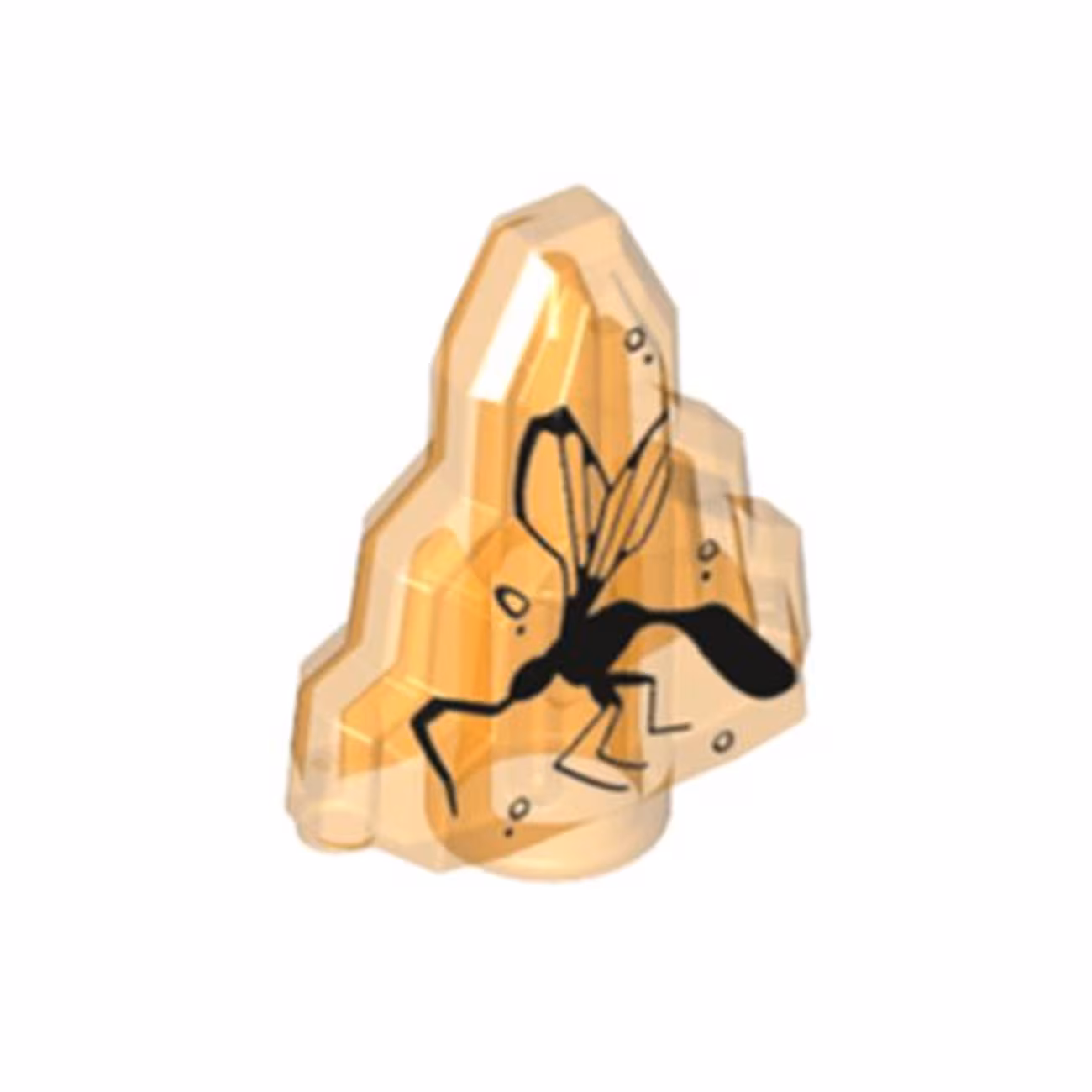 Rock 1 x 2 Crystal Stepped with Black Mosquito Pattern (Dinosaur DNA) Rock 1 x 2 Crystal Stepped with Black Mosquito Pattern (Dinosaur DNA)