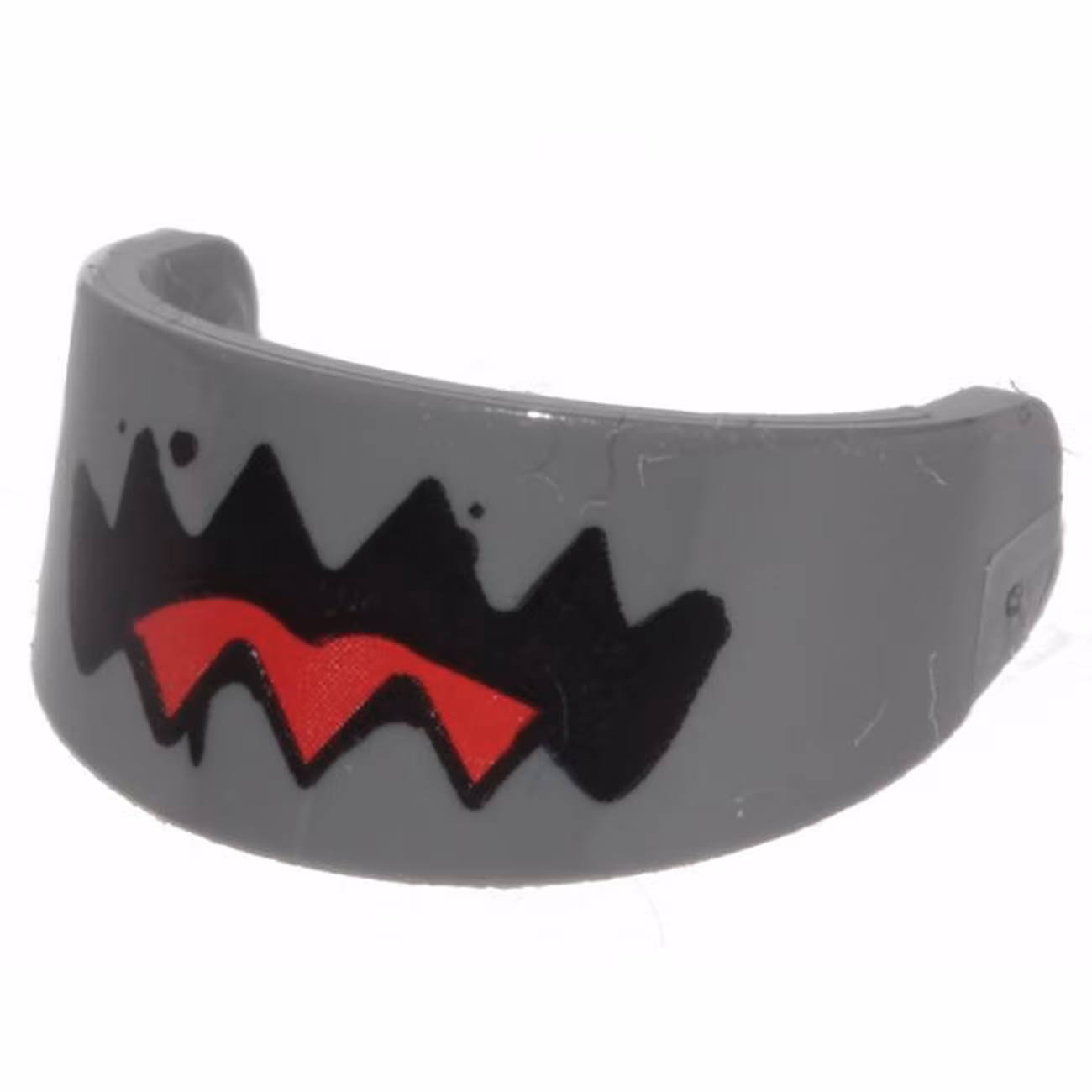 Minifigure, Visor Standard with Black Jaws and Red Tongue Pattern Minifigure, Visor Standard with Black Jaws and Red Tongue Pattern