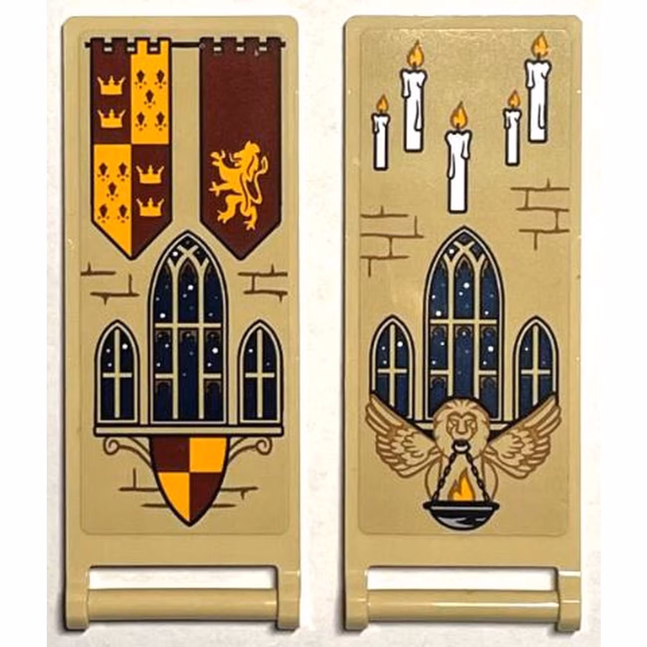 Flag 7 x 3 with Bar Handle with Gryffindor Banners, Shield, Windows, Bricks and 5 Candles Pattern (Stickers) - Set 76399 Flag 7 x 3 with Bar Handle with Gryffindor Banners, Shield, Windows, Bricks and 5 Candles Pattern (Stickers) - Set 76399
