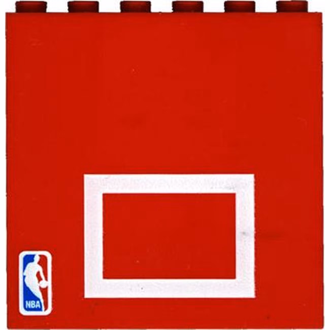 Brick 1 x 6 x 5 with White Rectangle and NBA Logo (Basketball Backboard) Pattern Brick 1 x 6 x 5 with White Rectangle and NBA Logo (Basketball Backboard) Pattern