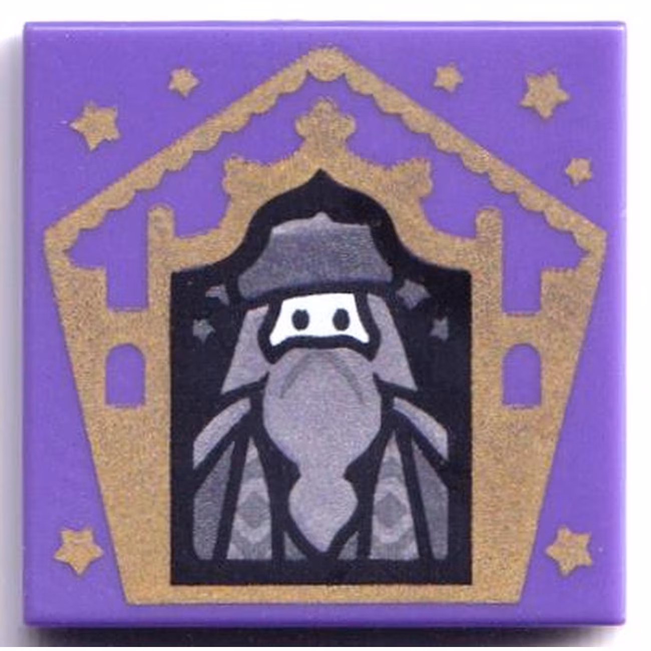 Tile 2 x 2 with HP Chocolate Frog Card Albus Dumbledore Gold Pattern Tile 2 x 2 with HP Chocolate Frog Card Albus Dumbledore Gold Pattern