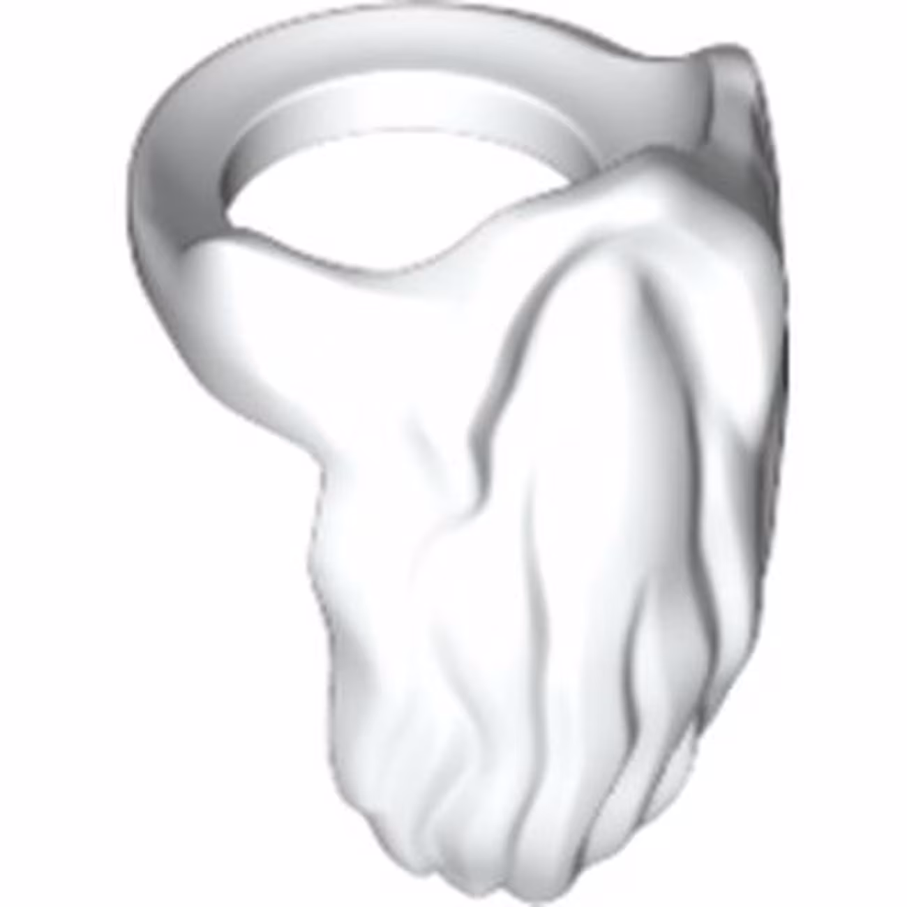 Minifigure Beard, Rounded End Minifigure Beard, Rounded End