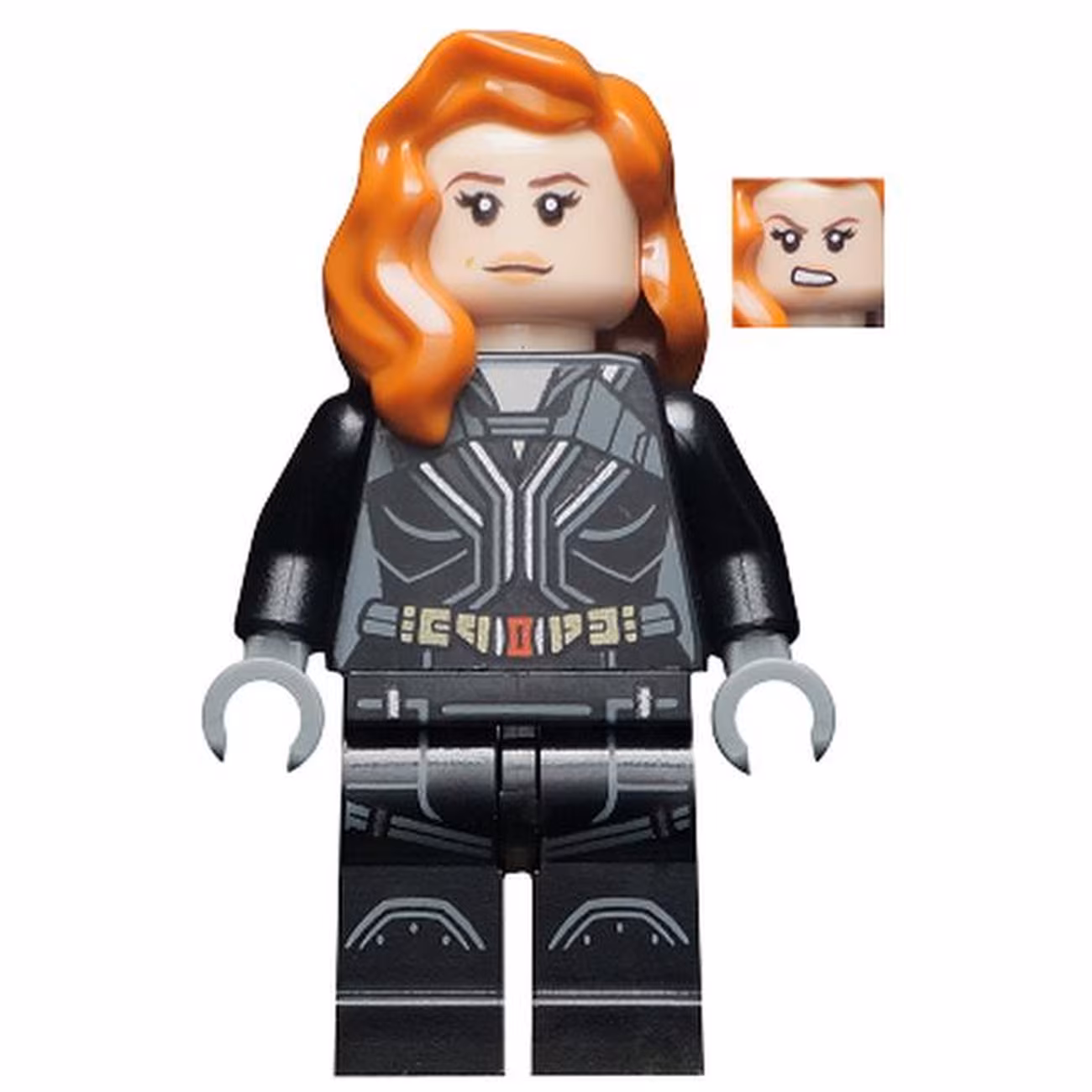 Black Widow - Black Jumpsuit, Dark Orange Mid-Length Hair, Printed Legs, Dark Bluish Gray Hands Black Widow - Black Jumpsuit, Dark Orange Mid-Length Hair, Printed Legs, Dark Bluish Gray Hands