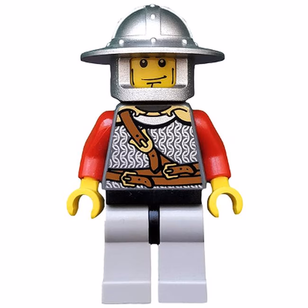 Kingdoms - Lion Knight Scale Mail with Chest Strap and Belt, Helmet with Broad Brim, Vertical Cheek Lines Kingdoms - Lion Knight Scale Mail with Chest Strap and Belt, Helmet with Broad Brim, Vertical Cheek Lines
