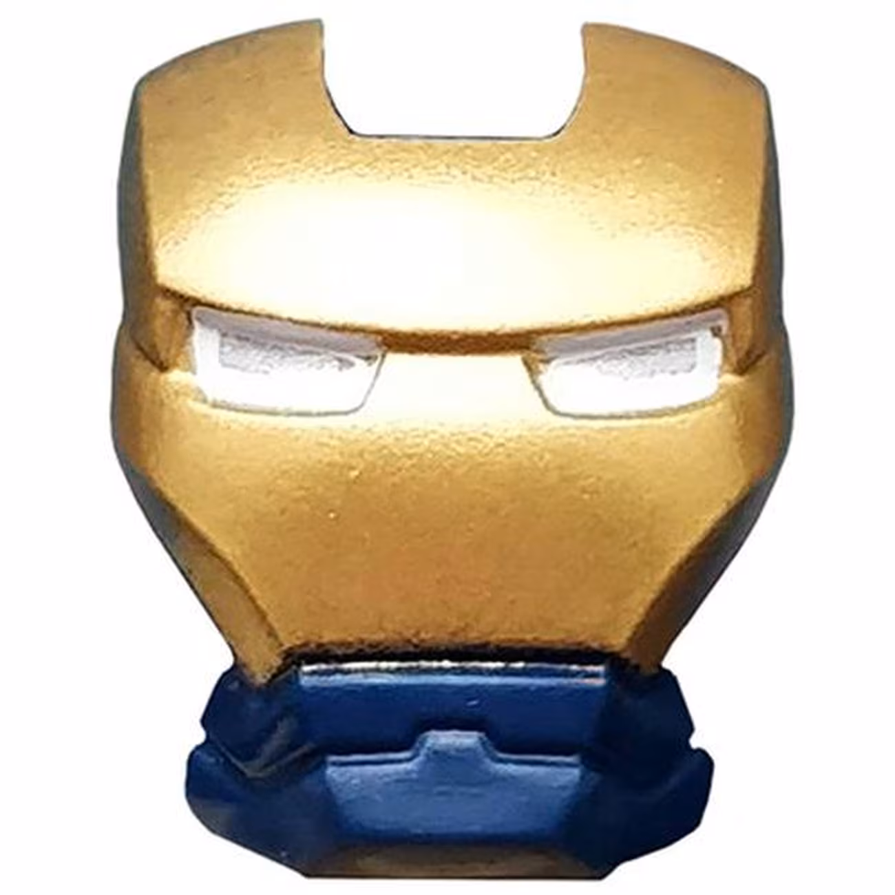 Minifigure, Visor Top Hinge with Gold Face Shield and White Eyes no Outline Pattern Minifigure, Visor Top Hinge with Gold Face Shield and White Eyes no Outline Pattern