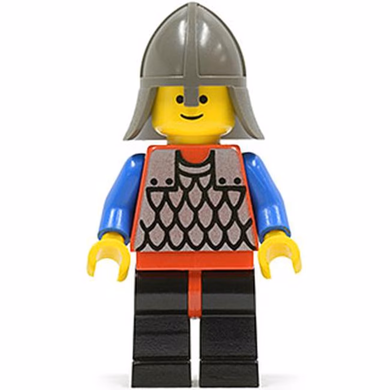 Scale Mail - Red with Blue Arms, Black Legs with Red Hips, Dark Gray Neck-Protector Scale Mail - Red with Blue Arms, Black Legs with Red Hips, Dark Gray Neck-Protector