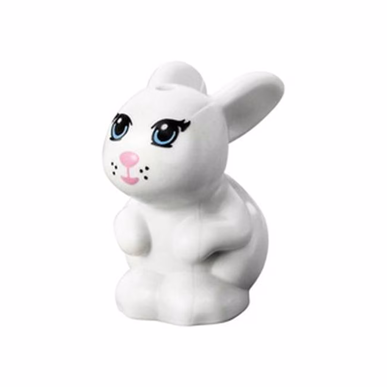 Bunny / Rabbit, Friends, Sitting with Bright Light Blue Eyes, Bright Pink Nose and Mouth and Black Whisker Dots Pattern (Daisy) Bunny / Rabbit, Friends, Sitting with Bright Light Blue Eyes, Bright Pink Nose and Mouth and Black Whisker Dots Pattern (Daisy)