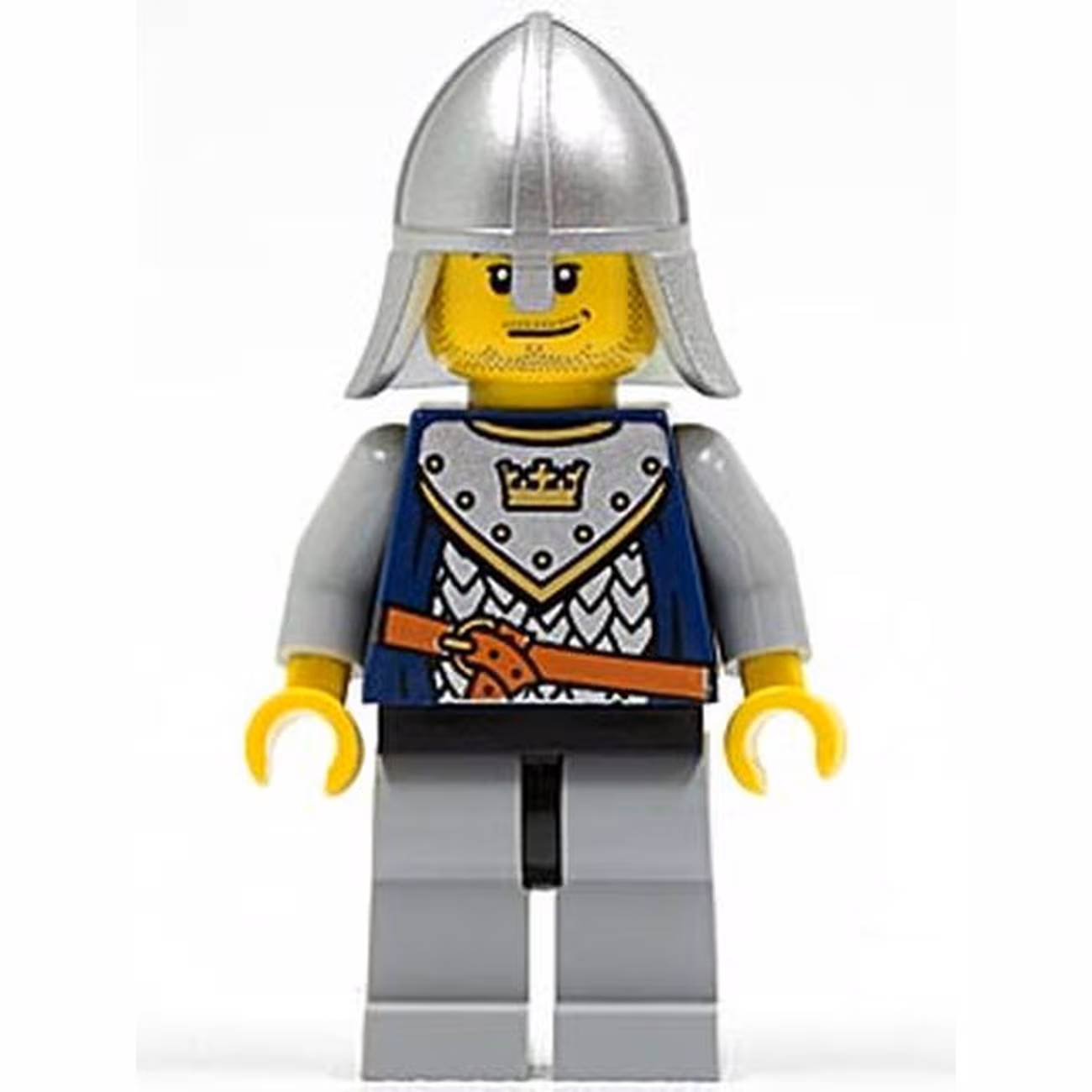 Fantasy Era - Crown Knight Scale Mail with Crown, Helmet with Neck Protector, Smirk and Stubble Beard Fantasy Era - Crown Knight Scale Mail with Crown, Helmet with Neck Protector, Smirk and Stubble Beard