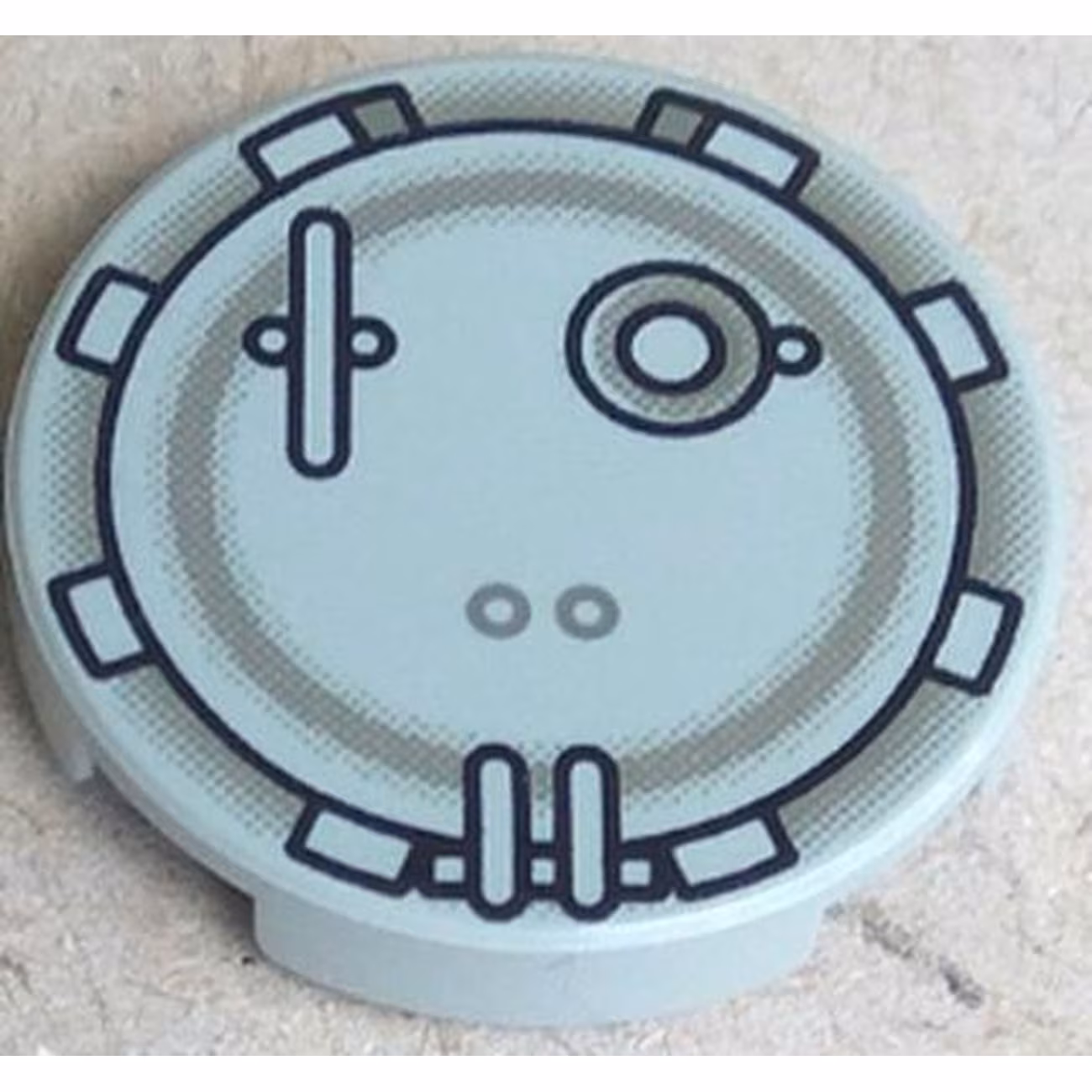 Tile, Round 2 x 2 with Hatch Round Pattern Tile, Round 2 x 2 with Hatch Round Pattern
