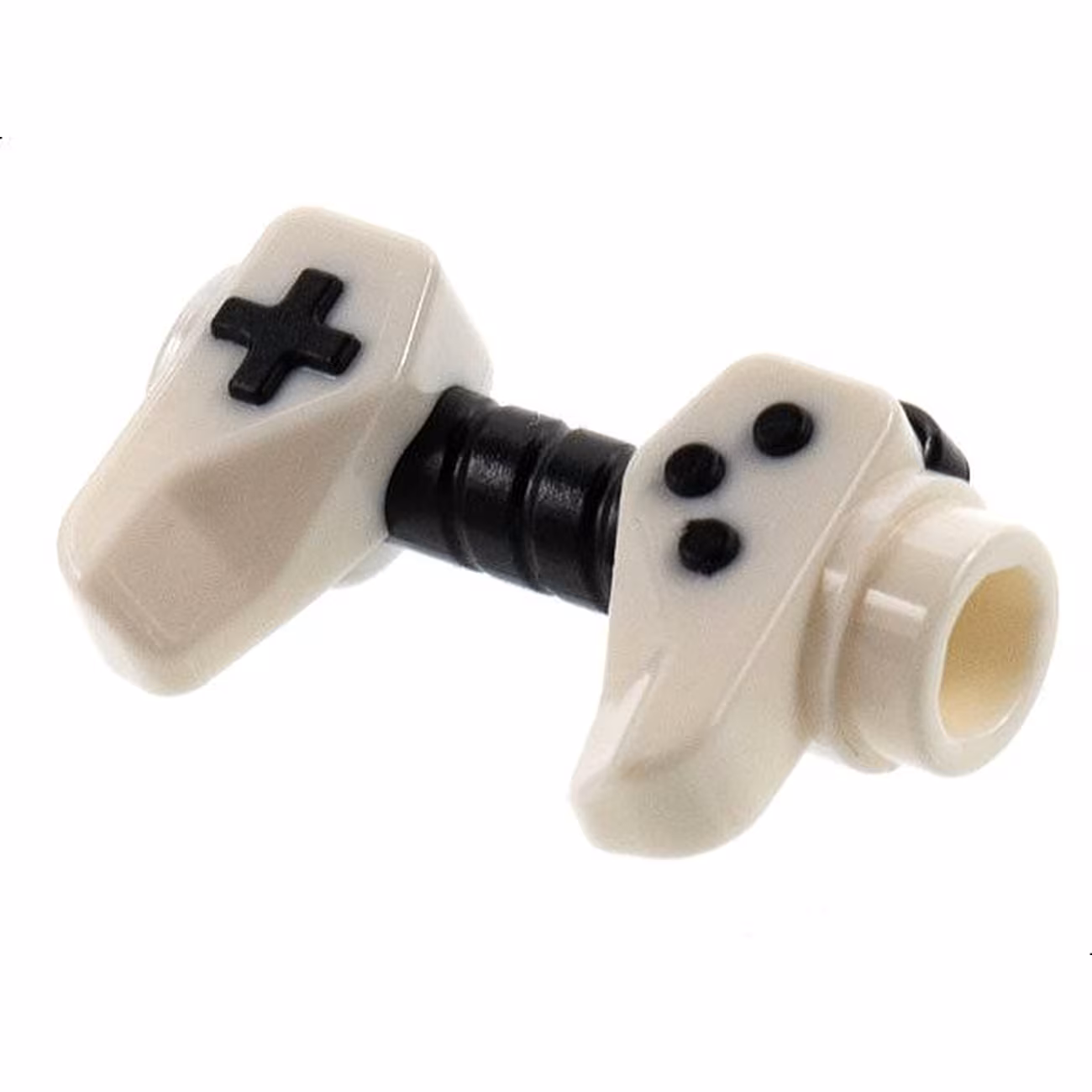 Minifigure, Utensil Game Controller, Holes on Sides for Bar with Black Buttons and Center Handle Pattern Minifigure, Utensil Game Controller, Holes on Sides for Bar with Black Buttons and Center Handle Pattern