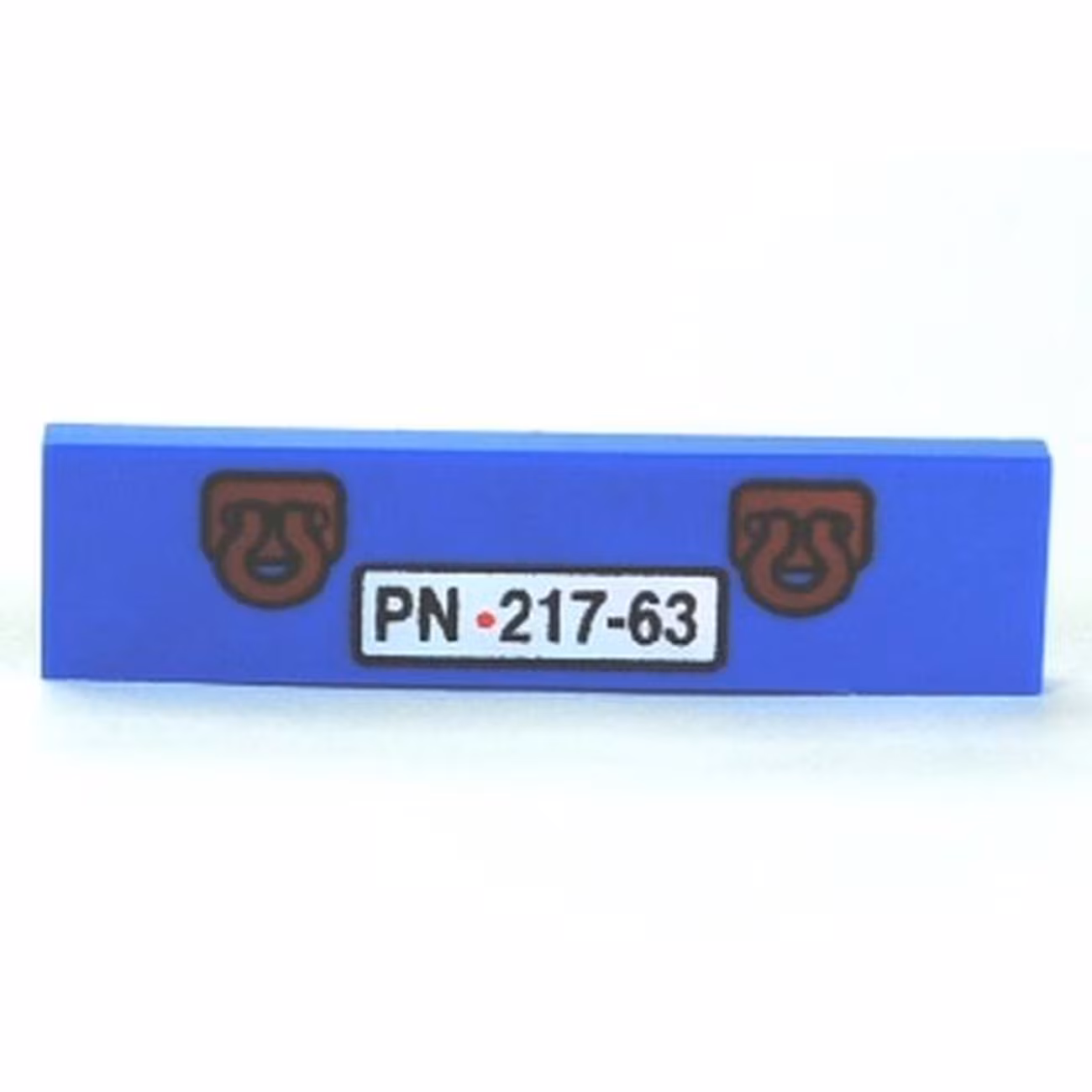 Tile 1 x 4 with Tow Hooks and 'PN 217-63' Pattern (Ivan Mater) Tile 1 x 4 with Tow Hooks and 'PN 217-63' Pattern (Ivan Mater)