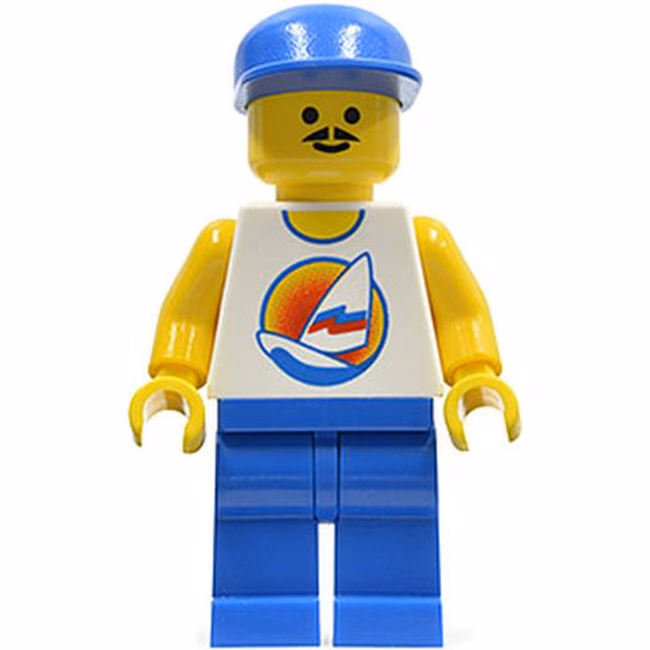 Surfboard on Ocean - Blue Legs, Blue Cap Surfboard on Ocean - Blue Legs, Blue Cap