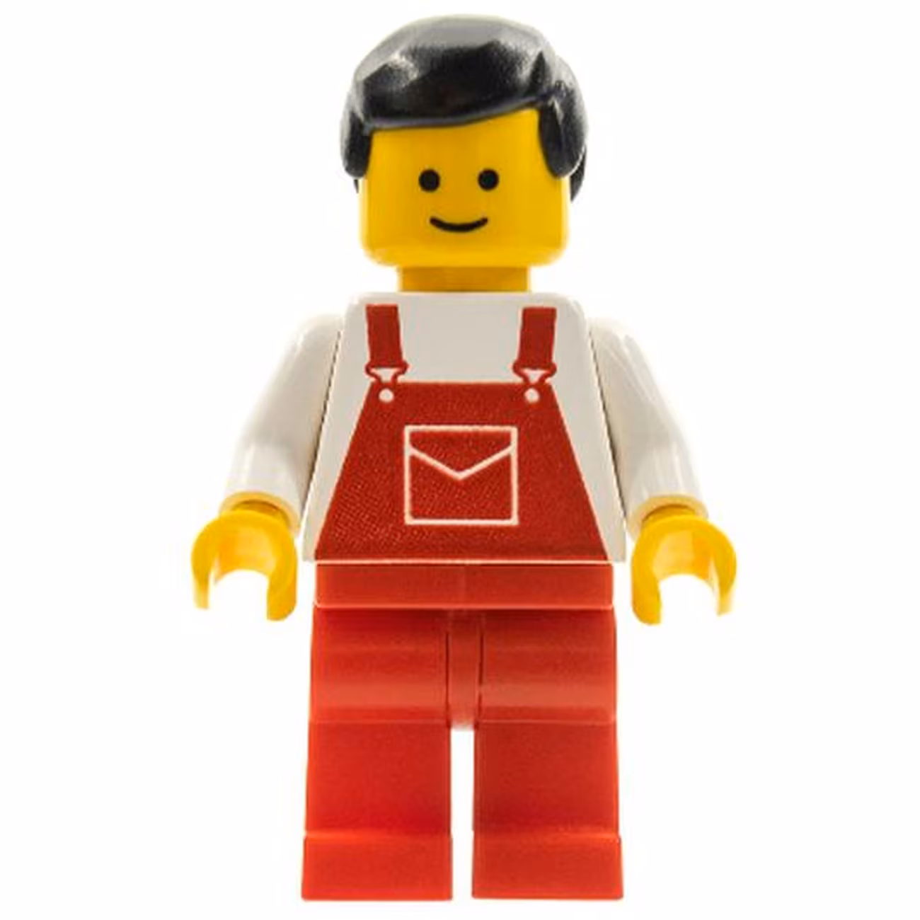 Overalls Red with Pocket, Red Legs, Black Male Hair Overalls Red with Pocket, Red Legs, Black Male Hair