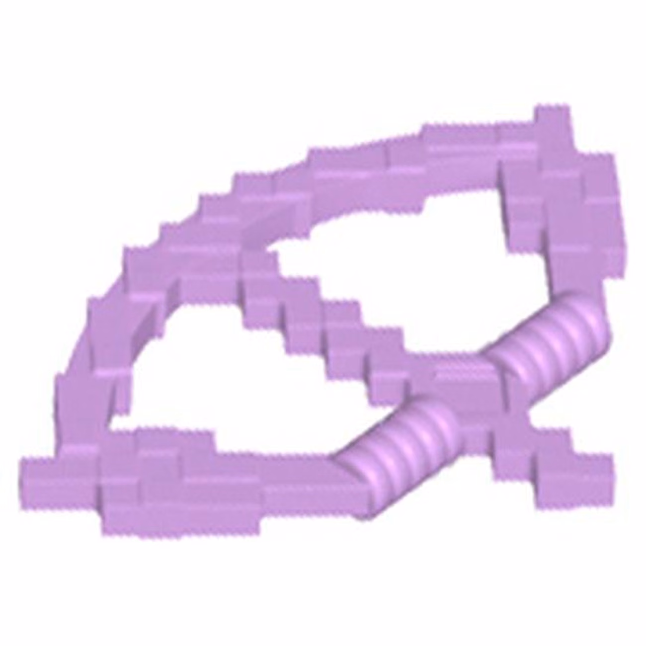 Minifigure, Weapon Bow, Pixelated with Arrow Drawn (Minecraft) Minifigure, Weapon Bow, Pixelated with Arrow Drawn (Minecraft)