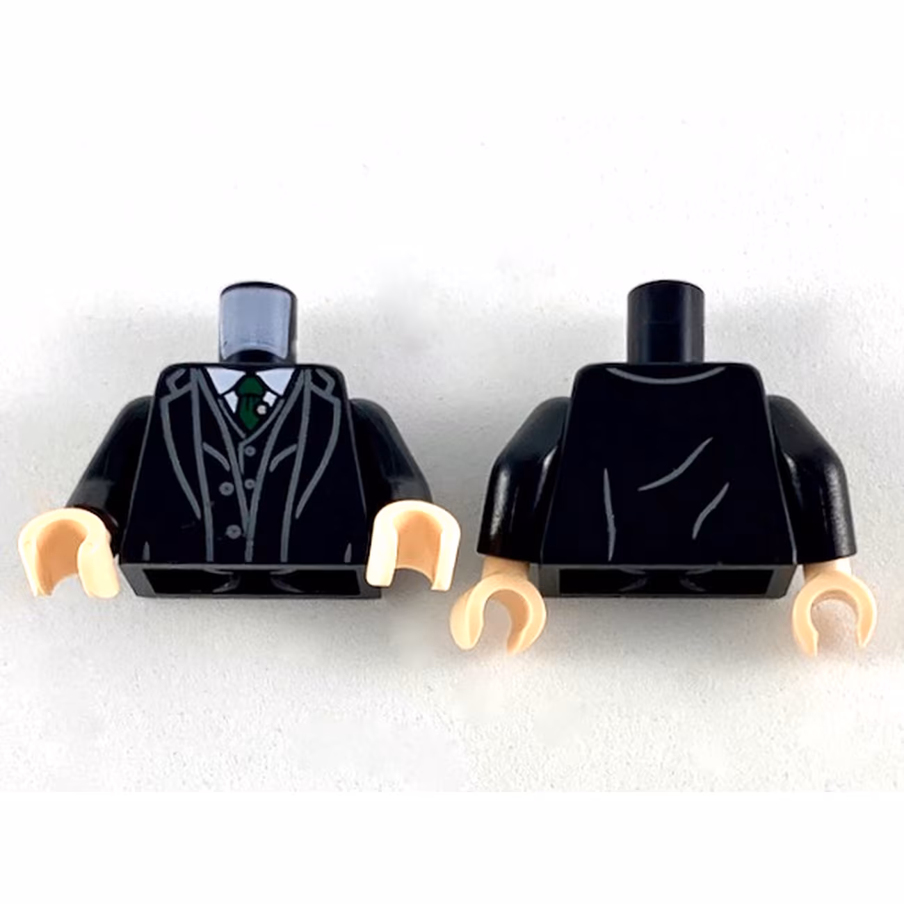 Torso Suit with Vest, White Shirt and Dark Green Tie with Silver Pin Pattern / Black Arms / Light Nougat Hands Torso Suit with Vest, White Shirt and Dark Green Tie with Silver Pin Pattern / Black Arms / Light Nougat Hands