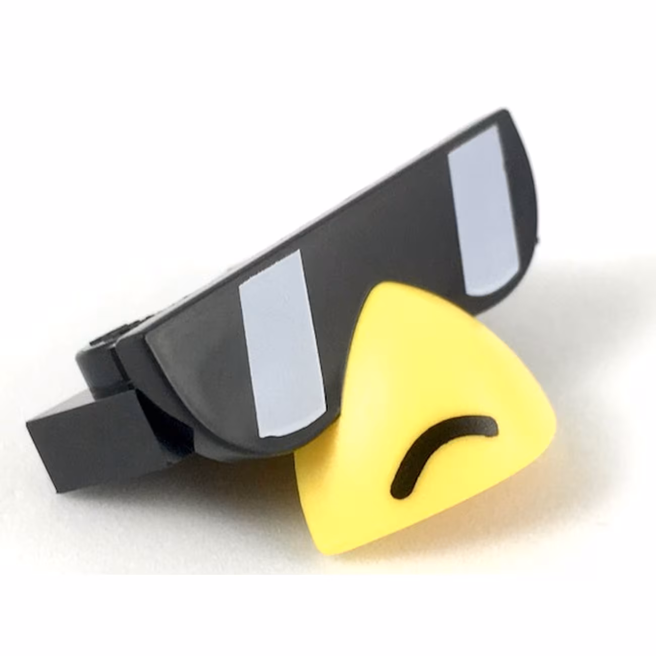 Plate, Modified 1 x 3 with Hawkodile Sunglasses and Yellow Beak Pattern Plate, Modified 1 x 3 with Hawkodile Sunglasses and Yellow Beak Pattern