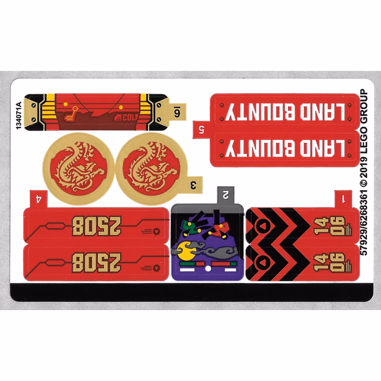 Sticker Sheet for Set 70677 - (57929/6268361) Sticker Sheet for Set 70677 - (57929/6268361)