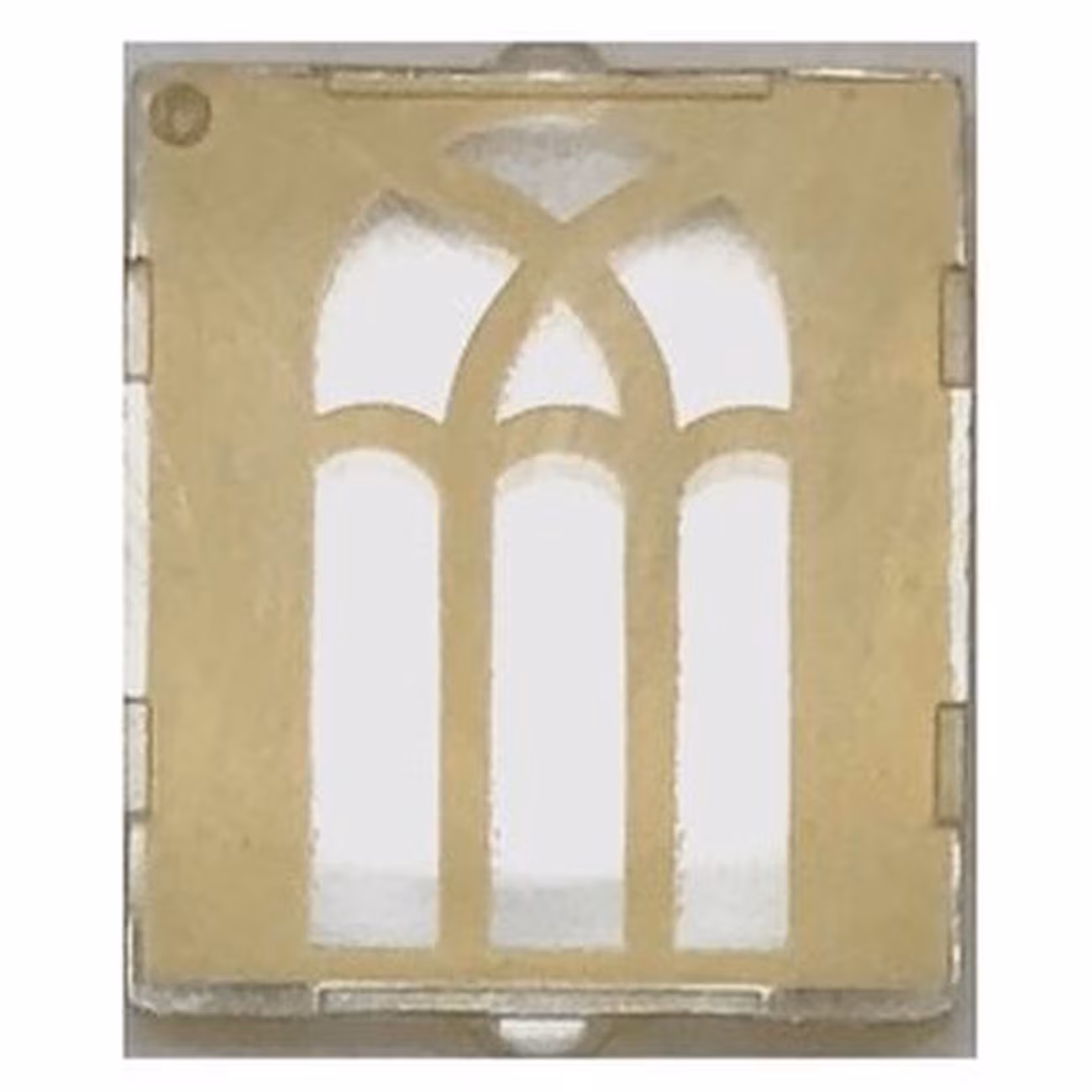 Glass for Window 1 x 2 x 2 Flat Front with Arched Tan Window Pattern Glass for Window 1 x 2 x 2 Flat Front with Arched Tan Window Pattern