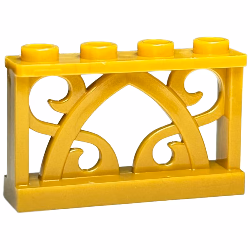 Fence 1 x 4 x 2 Ornamental with 4 Studs Fence 1 x 4 x 2 Ornamental with 4 Studs