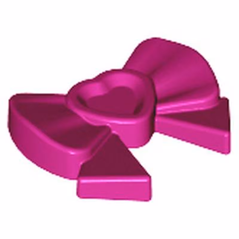 Friends Accessories Hair Decoration, Bow with Heart, Long Ribbon, and Small Pin