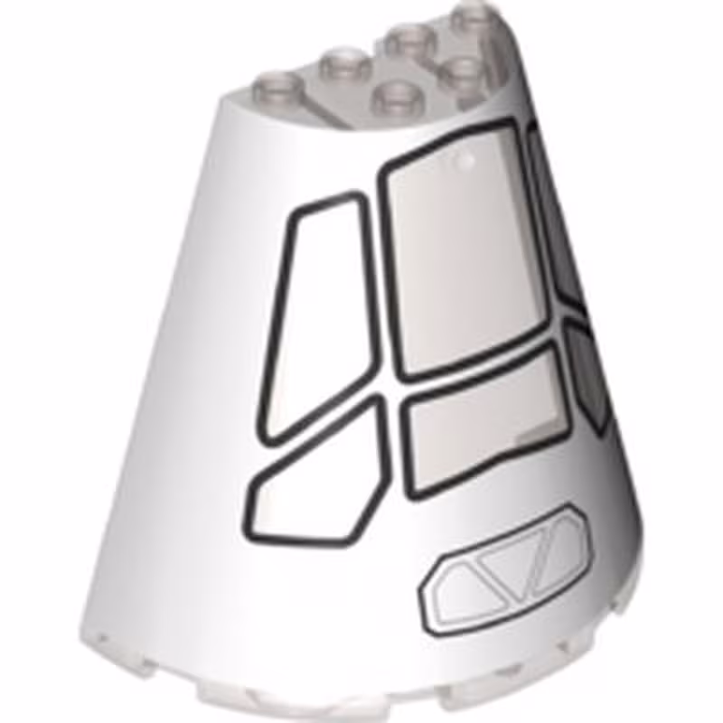 Cone Half 8 x 4 x 6 with Rocket Cockpit Pattern Cone Half 8 x 4 x 6 with Rocket Cockpit Pattern