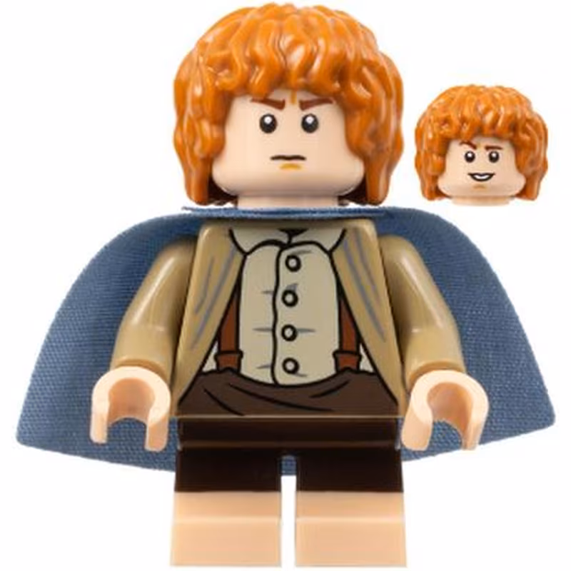Samwise Gamgee (Sam) - Sand Blue Cape, Light Nougat Feet Samwise Gamgee (Sam) - Sand Blue Cape, Light Nougat Feet