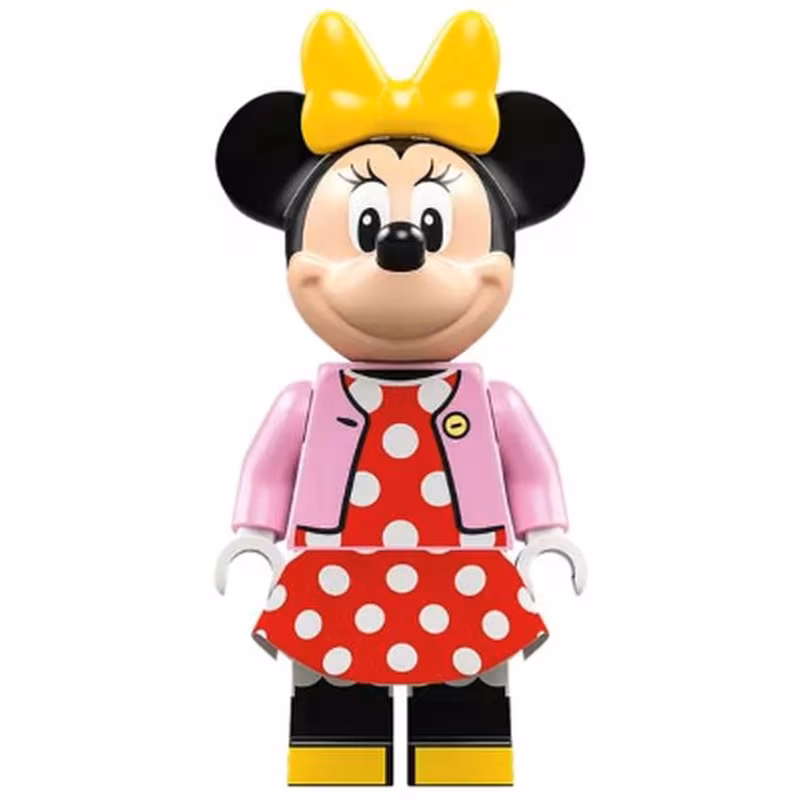 Minnie Mouse - Bright Pink Jacket, Red Polka Dot Dress, Yellow Bow Minnie Mouse - Bright Pink Jacket, Red Polka Dot Dress, Yellow Bow