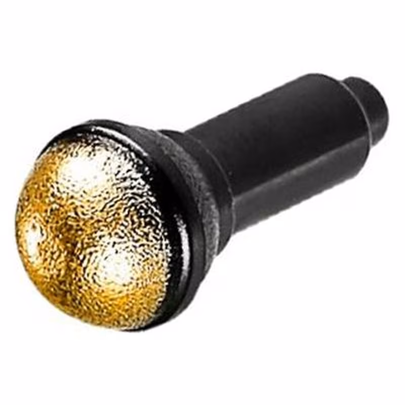 Minifigure, Utensil Microphone with Gold Top Half Screen Pattern Minifigure, Utensil Microphone with Gold Top Half Screen Pattern