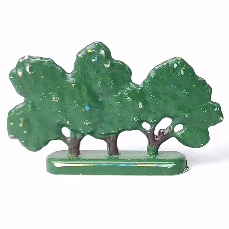 Plant, Tree Flat Bush Painted with Hollow Base Plant, Tree Flat Bush Painted with Hollow Base