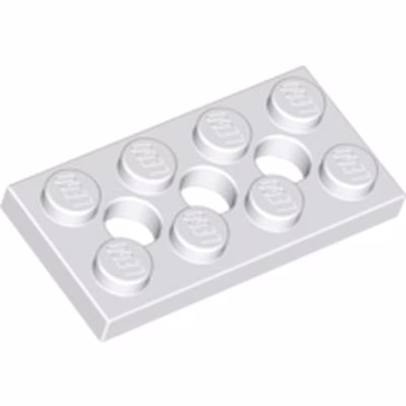 Technic, Plate 2 x 4 with 3 Holes Technic, Plate 2 x 4 with 3 Holes