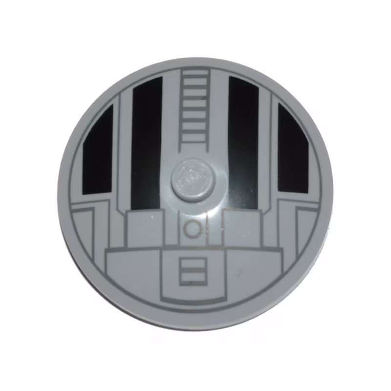 Dish 4 x 4 Inverted (Radar) with Solid Stud with Star Wars TIE Hatch Black and Dark Bluish Gray Pattern Dish 4 x 4 Inverted (Radar) with Solid Stud with Star Wars TIE Hatch Black and Dark Bluish Gray Pattern