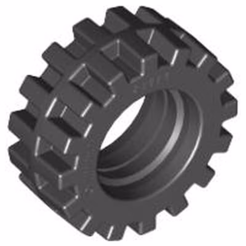Tire 15mm D. x 6mm Offset Tread Small - Band Around Center of Tread Tire 15mm D. x 6mm Offset Tread Small - Band Around Center of Tread