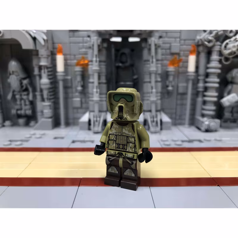 Clone Scout Trooper, 41st Elite Corps (Phase 2) - Kashyyyk Camouflage, Scowl